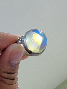 Silver & Opalite Ring (around size 6)